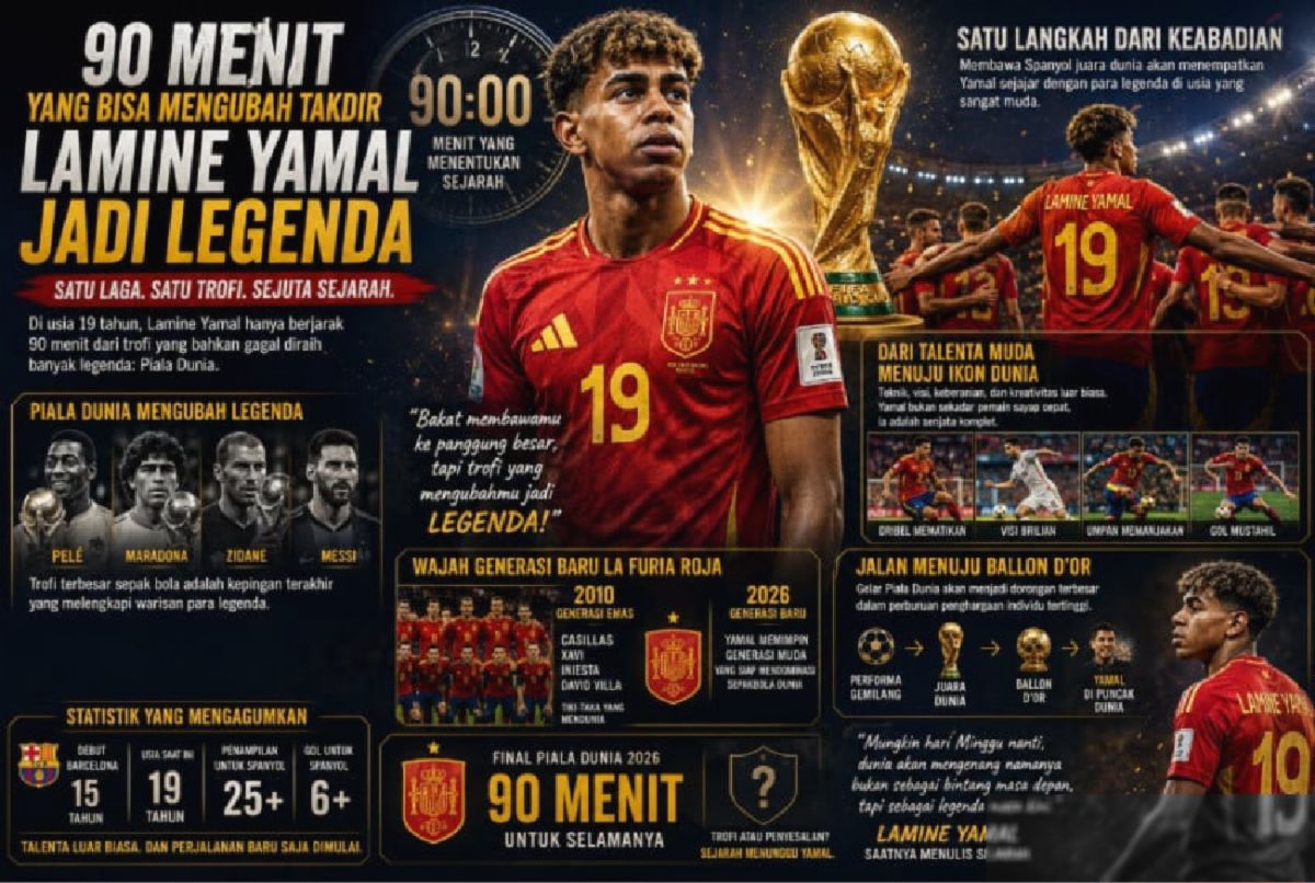 Lamine Yamal Bisa Jadi Legenda dalam 90 Menit Final Liga Champions