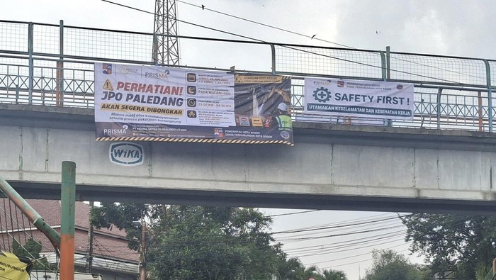 JPO Depan Stasiun Bogor Akan Dibongkar Dini Hari, Jalan Ditutup Total Selama 4 Jam