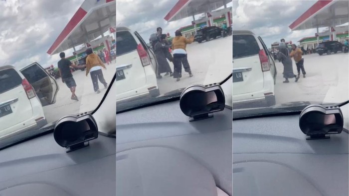 Geger Emak-emak di Kalteng Saling Cakar Saat Antre Isi BBM