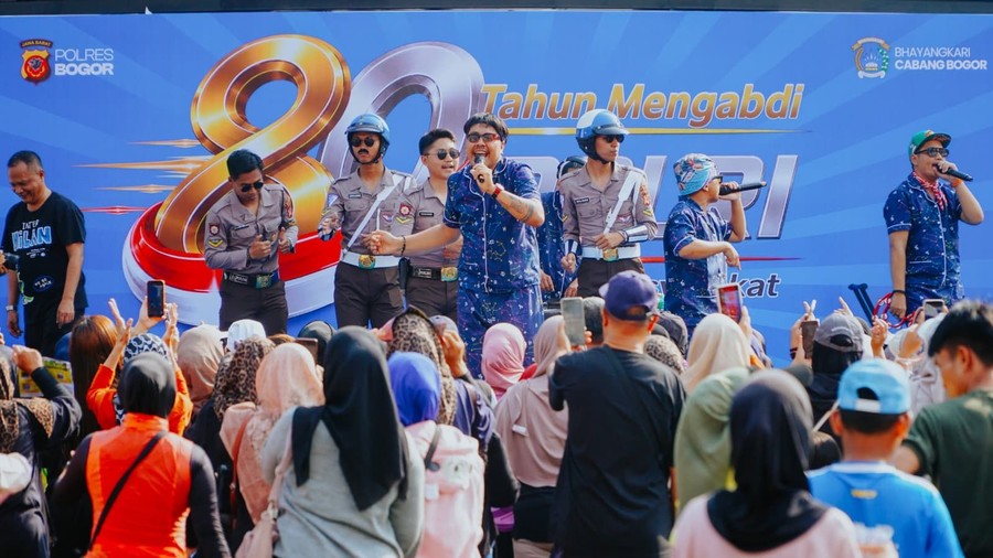Puncak Bhayangkara Fest Polres Bogor Meriah: Ada Paspor Keliling dan Nobar Piala Dunia