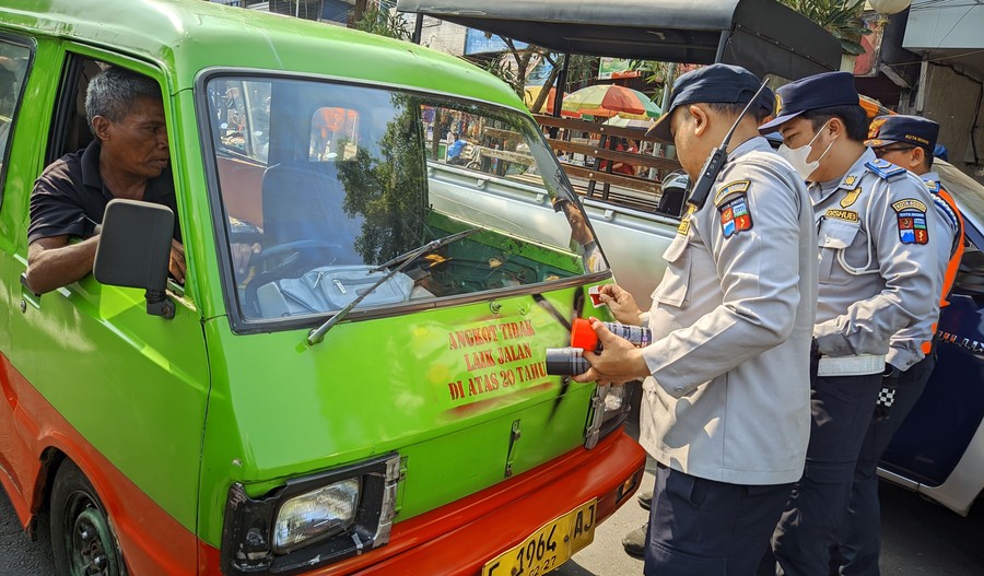 Angkot Tua Kota Bogor Kena Razia, Langsung Dicap Tidak Laik Jalan
