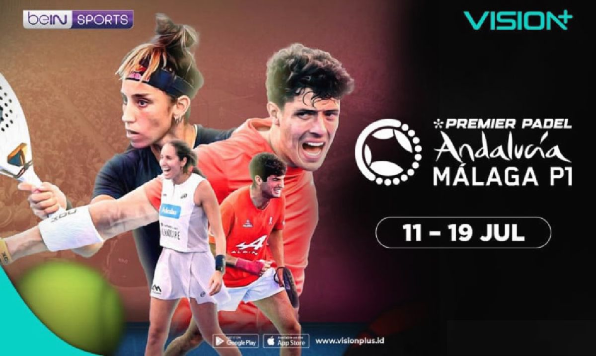 VISION+ Siaran Langsung Premier Padel Malaga 2026, Jadwal Lengkap