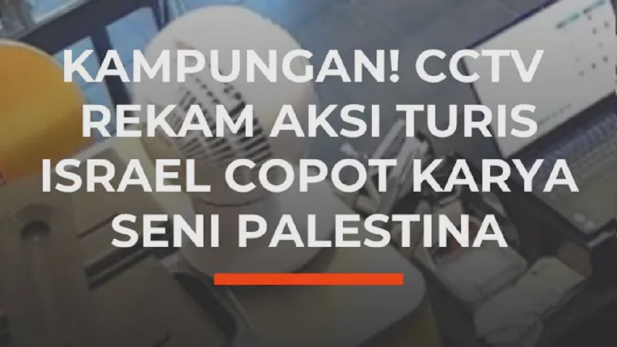 CCTV Rekam Turis Israel Copot Karya Seni Palestina di Kafe Islandia